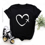 Premium O Neck Women Hello Summer Arbuus Harajuku Must T-s&auml;rk Naiste l&uuml;hikeste varrukatega T-s&auml;rk T&uuml;drukute lahedad topsid XS