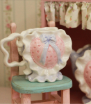 Keraamiline tass Veekeetja Vintage Armas Roosa Armastus Taldrik Teekann Alusklaasv&auml;rv S&otilde;brap&auml;eva kingitus Sobib K&ouml;&ouml;gisisustuseks 1 tk