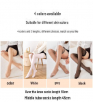 Naiste mustad pools&auml;&auml;reni ulatuvad sokid - kinnikiilumisvastased, &otilde;hukesed, poolpikad, &uuml;le p&otilde;lve, kevad-/suvised mudelid Mid Tube - Regular