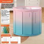 &Uuml;mmargune kokkupandav vannivann lastele ja t&auml;iskasvanutele, teisaldatav vann, vannitoa SPA, lihtne hoiustamine, kokkupandav kaanega vanni&auml;mber