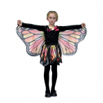 2 tk/komplekt T&uuml;druku liblikatiibade kost&uuml;&uuml;m erksav&auml;rvilise seelikuga, mitmek&uuml;lgne hooajaline karnevali cosplay haldja kleidikomplekt L roosa punane v&auml;rv