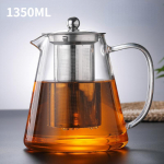 400 ml/1350 ml filtreeritav kuumakindel paksendatud klaasist teekann, k&otilde;rge boorsilikaatklaasist lilleline teekann, soojendatav klaasist teekomplekt