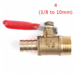 Messingist kuulventiili vooliku varras 1/4 3/8 1/2 Bsp isakeermega &uuml;henduse toru adapter