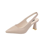 Suvemood Uued Hingavad Terava Ninaga Stilettokontsaga PU Mugavad ja Elegantsed Naiste Kingad Madala S&auml;&auml;rega Seksikad Sandaalid 35 gray