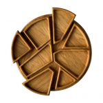 Puidust suupistete serveerimisalus, eelroogade serveerimisalus, magustoitude lauaalus, &uuml;mmargune dekoratiivne lihatoitude laud A