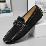 Meeste Vabaaja Nahast Kingad Kerged Loafersid Mokassiinid Slip-on Mugavad S&otilde;idukingad 39 must
