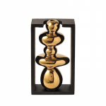 1TK Lillede Seade N&otilde;u Lihtsus Keraamiline Vaas Lauakaunistus Kivikestega Vaas Ornament P&otilde;hjamaade 21.5x12x6cm