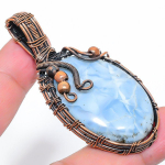 Owyhee Opal Handmade Copper Wire Wrap Jewelry Pendant 2.64 k6p63