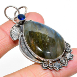 Labradorite, Blue Topaz 925 Sterling Silver Jewelry Pendant 2.29 a6u49