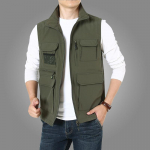 Mitme taskuga vest Meeste t&ouml;&ouml;riistadega avar vaba vabaaja, suur p&uuml;stkraega vest 2XL