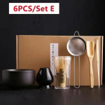 4 tk 7 tk/komplekt Jaapani Matcha segamiskomplekt Bambusest vispel Matcha pintsel Teelusikas Ahjup&otilde;letatud teeserviis Joogipoe Tee valmistamise t&ouml;&ouml;riistad