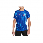 Nike Chelsea Jalgpalliklubi 2024/25 Kodustaadioni T-s&auml;rk &Uuml;mmargune kaelus Niiskust juhtiv Mugav Vabaaja L&uuml;hikeste varrukatega Laste T-s&auml;rgid Sinine FN9124-496 L