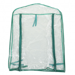 Kasvuhoone asenduskate l&auml;bipaistev PVC 69x49x92cm mini taimede kate 2-korruseliste riiulite jaoks