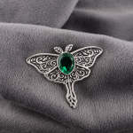 Roheline smaragd v&auml;&auml;riskivi ripats ehted, k&auml;sitsi valmistatud suurep&auml;rane h&otilde;bedane ripats, 925 sterlingh&otilde;be ehted pulmakingiks 1.2 Inches roheline