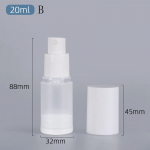 Kaasaskantavad vaakum-kosmeetikapudelid Korduvt&auml;idetav j&auml;&auml;tunud pardnokk-pump peene udu pihustatav pudelivedeliku jaotur kreemikonteiner reisimiseks B-20ML