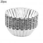 Muna-tarte vorm Muffin Omlett Juustukoogi alus Kiire k&uuml;psetamine Pirukavorm Lihtne eemaldamine K&uuml;psetusvorm Kodu pagarit&ouml;&ouml;kojale 20PCS