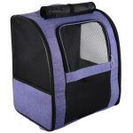 Lemmikloomakassi seljakott, ruumikas hingav kaasaskantav reisikott Kassi seljakott v&auml;ikese koera transpordiks kassi seljakott Lemmikloomatarbed L40x28x43cm lilla