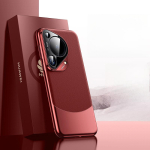 Sobib Huawei Pura70pro mobiiltelefoni korpuseks Galvaaniline P70 Kukkumiskindel Objektiiv K&otilde;ik-&uuml;hes &Auml;rimeeste Seitsek&uuml;mmend K&otilde;rgekvaliteediline Nahkkorpus Huawei Pura 70 brown