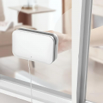 1 tk Kahepoolne Magnetiline Akna Puhastaja | K&otilde;rge Ulatusega, Triipudeta, Ergonoomiline K&auml;epide & Tugev Magnetism - Vastupidav Plastikust/Rauast Konstruktsioon valge