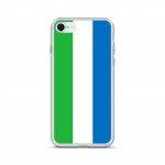 Coque iPhone &ndash; mitmev&auml;rviline &ndash; Drapeau Sierra Leone &ndash; Souple &ndash; &uuml;hilduv iPhone 7 &ndash; vertikaalne