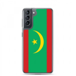 Coque T&eacute;l&eacute;phone &ndash; Samsung &ndash; Galaxy S21 &ndash; Drapeau de la Mauritanie &ndash; Souple &ndash; mitmev&auml;rviline
