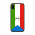Coque iPhone &ndash; Drapeau Guin&eacute;e Equatoriale &ndash; Mod&egrave;le Souple &ndash; Plastik l&auml;bipaistev &ndash; Disain vertikaalne