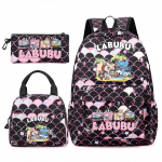 3 tk/komplekt Seljakott t&uuml;drukule kooli teismelisele &otilde;pilasele seljakott naistele seljakott l&otilde;unakottide ja pliiatsikotiga, kalasoomuste stiilis kotid