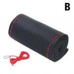 Autoosade sisustustarvikud K&auml;sitsi &otilde;mmeldud nahast juhtraua kate Ratas hingav nahkkate universaalne libisemisvastane S9X2