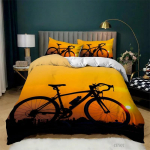 Jalgratta jalgrattas&otilde;idu tr&uuml;kiga voodipesukomplekt Spordistiilis tekikate M&auml;&auml;reratta tekkikate padjap&uuml;&uuml;ridega King Teismelise t&auml;iskasvanu toa dekoratsiooniks 140x200cm 3pcs