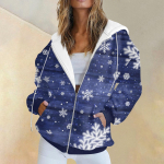 Naiste mood vabaaja j&otilde;ulutr&uuml;kiga pikkade varrukatega dressipluus tasku jakk T&otilde;mblukuga kapuutsiga mantel XL