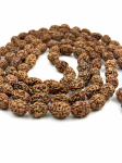Looduslik 3-mukhi Rudraksha Mala 108+1 helmest &ndash; Sertifitseeritud ehtsad Nepali palvehelmed meditatsiooniks, tervendamiseks ja vaimseks kasvuks pruun