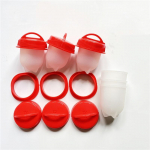 6 tk silikoonist munatopside komplekti hoidikud k&otilde;vade ja pehmete keedetud munade serveerimiseks mittekleepuvate silikoonist munakeetjate jaoks