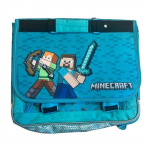 Minecrafti koolikott - 37 cm - sinine - 2 sektsiooni - polsterdatud &otilde;larihmad sinine