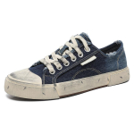 Uued Vintage Sinised L&otilde;uendikingad Mees Originaalsed Madalad Meeste Vulkaniseeritud Kingad Suvised Rula Tossud Mees zapatillas lona hombre 44 black