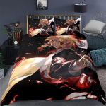 Tekikate Demon Slaye 3D Peen Muichiro Tokito Anime Digitaaltr&uuml;kiga Voodipesu Komplekt Tekk Voodi Noorte Kodu Dekoor Poiste Kingitus 140x210cm