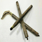 Antiikstiilis Viktoriaanlik Vanaaegne Disainer Messingist K&auml;epidemega Kepp Puidust Jalutuskepp M aero