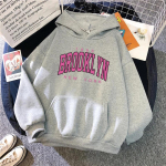 Brooklyni Moodi Kapuutsiga Pusa Naistele Iga Aastaaeg Igap&auml;evane Vabaaja Sport Kapuutsiga Pullover T&uuml;drukute Mood Dressipluus Harajuku Unisex 2XL