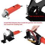 Puidut&ouml;&ouml;tlemine Elektriline nurklihvmasin Lintlihvmasin Metallpuidu lihvimislint Adapter 100 nurklihvmasinale Metallpoleerimine 543x30mm