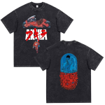Anime Akira Vintage Pesitud T-s&auml;rk 90ndate Sci-Fi Film Shotaro Kaneda L&uuml;hikeste Varrukatega T-s&auml;rgid Puuvillased Vabaaja L&otilde;dvad T-s&auml;rgid M black