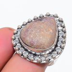 Natural Ghost Eye Jasper Gemstone 925 Sterling Silver Jewelry Ring Size 8 r5k50