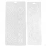 2Pcs floral Plastic Quilting Stencil Template Tool For Patchwork Sewing