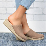 Naiste Kiilpl&auml;tud Premium Sandaalid Vintage Libisemiskindlad Vabaaja Naiste Platvorm Kingad Retro Kiilud Suurused 34-43 Sandaalid 39(24.5cm) beige