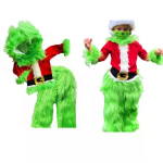 Uus roheliste juustega koletise kost&uuml;&uuml;m Grinch lastekost&uuml;&uuml;m esinemisr&otilde;ivad 130cm green