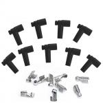 BAOLUN Universal 9 pcs / set Hei Style Distributor End Wire Rubber Boots & Stainless Steel Ends One Size