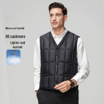 Men's Winter V-Neck Down Puffer Vest L