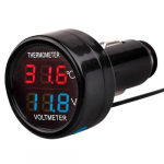 Sigaretis&uuml;&uuml;taja pesa, Voltmeeter, , 2 &uuml;hes digitaalm&otilde;&otilde;tmine, Kontroller, Sigaretis&uuml;&uuml;taja, Auto, Auto, 12 V, 24 V must