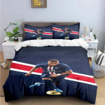 Mood Jalgpall M-Mbappe Digitr&uuml;kk Voodipesukomplekt Tekikott Tekk Voodi Noored Lapsed T&uuml;drukud Poisid S&uuml;nnip&auml;evakingitus US Full(200x230cm)