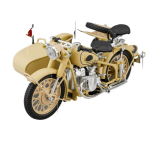 1/10 Ural M72 NSVL K&uuml;lgkorviga Mootorratas Sulamist Metallist Valatud Mudel Mootorratas Heli ja Valgus Laste M&auml;nguasi Auto Simulatsiooni Kaunistused kollane