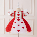 S&uuml;damekuninganna Halloweeni Cosplay Seelik ja Kleit Kost&uuml;&uuml;m 100cm/2-3 Years punane
