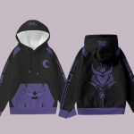 Helluva Boss Stolas Cosplay Kapuutsiga dressipluusid Fliis Vabaaja Pikkade varrukatega pusa Pikkade varrukatega Unisex Streetwear Meeste Naiste Riided S